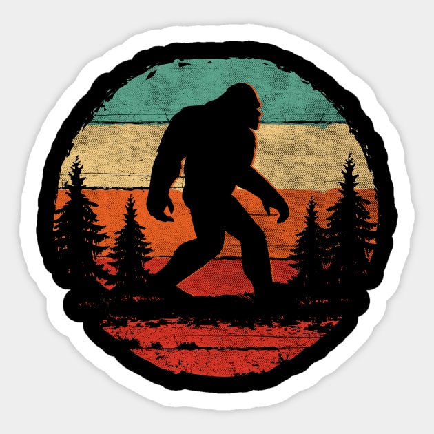 Vintage Bigfoot Gifts - Sasquatch I Believe gifts Sticker by Dailygrind